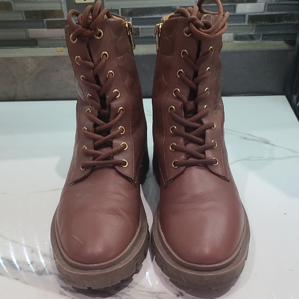 Coach Zip Up  Boots. Minor Wear.